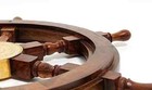 24 inch Vintage Wooden Steering Wall Wood Brass Boat Wheel Nautical Ship For New