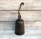 Vintage 8 Lb Cast Iron Weight For Balance Hanging Scale With Forged Iron Hook