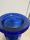 Vintage Tall Long Necked Cobalt Blue Glass Vase 23    Heavy Mint