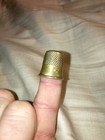 Lot Of 4 Vintage Brass Sewing Thimbles Various Sizes