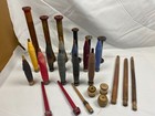 Lot Of 27 Vtg Antique Primitive Spools Wooden Textile Bobbins Industrial Thread