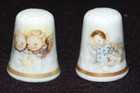Vintage Schmid 1988   1989 Christmas Collector Thimble Perfect Condition W Box