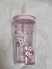 Starbucks Japan Sakura 2026 Glass Tumbler Pink 473ml W  Coaster
