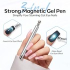Cat Eye Magnet For Nails  3-in-1 A 3-in-1 Sliver Double Head Cat Eye Magnet