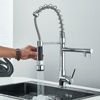 Chrome Kitchen Faucet Mixer Tap Swivel Single Handle Spring Sink Pull Down Spray