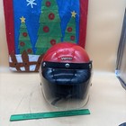 Vintage Vetter Classic Red Dot  Motorcycle Street Helmet Sport With Visor