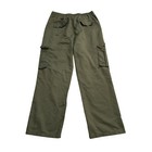 Vintage Cargo Pants Mens Medium Olive Green Excellent Wide Leg Utility Trousers