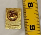 Vintage At t Olympic Pinback Tie Tack Lapel hat Pin Acrylic Topped