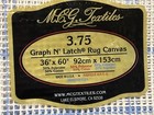 Latch Rug Canvas Mcg Textiles 3 75 Graph    n Latch Hook 36    X 60    New