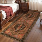 Washable Non Slip Runner Rug  2x6ft Hallway Rug Vintage Kitchen Rugs Red Carp   
