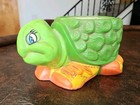 Vintage Ceramic Turtle Planter  Kitschy 1978 Mid-century Retro 12     5 