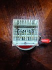 Vintage Hazel-atlas Nut Meat Chopper Grinder Wood Hand Crank Red Lid  5935