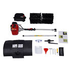 Gas Power 52cc Handheld Sweeper Broom Driveway Turf Artificial Grass Snow Clean