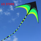 New 1 6m 5 5ft Wide Triangle Kite Set With 20ft Tail 328ft String Delta Easy Fly