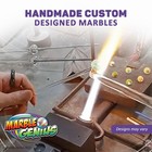 Set Of 10 Handmade Collectors Marbles - Scribble Design For Kids Ages 3-14