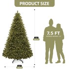 7 5ft Pre-lit Green Christmas Tree 1450 Tips 550 Light In 2 Color 11 Mode Xmas