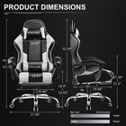 Gtplayer Gaming Chair Ergonomic Computer Office Chair W  Footrest Lumbar Support