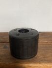 Antique Black Basalt Early Inkwell 5 Quill Marked E Wedgwood Style Turned Engine