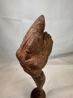 Native American Woman On Sphere Wood Carved Statue Sculpture 17  Tall Signed