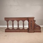 Antique Carved Oak Balustrade Rail Panel Gothic French Church Architectural