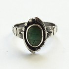 Vintage Navajo Bell Trading Post Turquoise Pinky Ring Size 5 1 4 Native American