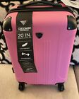 Travelers Club Chicago 20 hard-side Spinner Rolling Carryon  Luggage Pink New