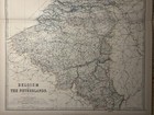 1881 Holland   Belgium Large Hand Coloured Original Antique Map By Johnston