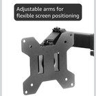 Vivo Dual Monitor Mount Glass Base Stand For 2 Computer Screens Up To 32  Black