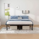 Metal Bed Framequeen Size Bed Frame With Storage Spaceheavy Duty Sturdy Mattr   