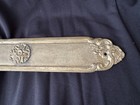 Vintage Mid-century Italy Cast Brass Door Back Plate Escutcheon Finger Push 17   