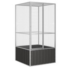 Bird Cage Outdoor Bird Aviary Budgie Cage For Yard Galvanized Steel Vidaxl 