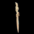 Very Rare Luristan Bronze Dagger With Human Figure Circa 2500-1000 Bc