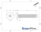 1 4-20 X 1-1 2  Phillips Truss Head Machine Screws Stainless Steel 18-8 Qty 25