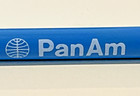 Vintage Pan Am Airlines Logo Pen  - Aviation Advertising - Blue   Silver
