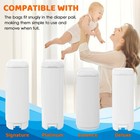 90 Bags Diaper Pail Refills Bags Compatible With Genie Easy Roll Signature      
