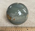 4 5  Owyhee Picture Jasper Sphere  white Eye Orb Snow  Water Ice Mountain 5lb