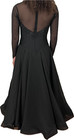 Dance Shopper s Crystallized Ballroom Dress  Black   Long Sleeves 2 Sizes Avail 