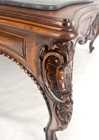 Fine Carved Regency Revival French Black Marble Top Square Coffee Table Mint 