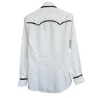Royal Highness Equestrian Show Shirt Xs Herringbone Rodeo Cowgirl White Neat New