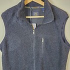 Vtg 1946 Vest Men s L Black Soft Zip Up Pockets Vintage 1946 New