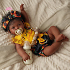 20-inch African American Reborn Baby Doll     Lifelike Black Baby Girl With Curly 