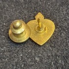 Red Diocese Heart Cross Lapel Hat Vest Bag Pin Tie Tack Gold Tone Church Gift