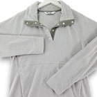 Outdoor Research Womens Trail Mix Snap Pullover Gray Med Waffle Knit Pockets