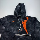 Nike Wnba Hooded Sweatshirt Womens Large Gray Hoodie Pullover Front Pocket