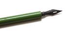 Vintage Wooden Dip Fountain Pen - Green Paint - Decorative Decor