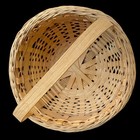 Vtg Handmade Splint Wood Basket Egg Gathering Hand Painted Signed 8 5   
