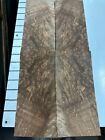 European Walnut Burl Raw Wood Veneer 2 Sheets 16 5   X 7 5   331dd