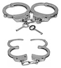 Handcuffs Police Real Sliding Double Lock Professional Solid Steel Hand Cuff Key