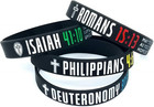 Christian Bible Verses Silicone Bracelets - Inspirational 8-pack For All Ages