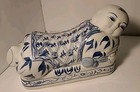 Important Chinese Hand Painted Porcelain Opium Pillow Headrest -marked 11 x5 75 